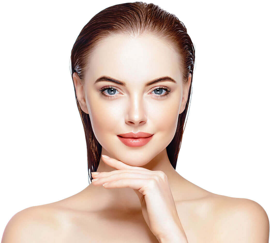 Kybella cosmetic treatments showing a model face