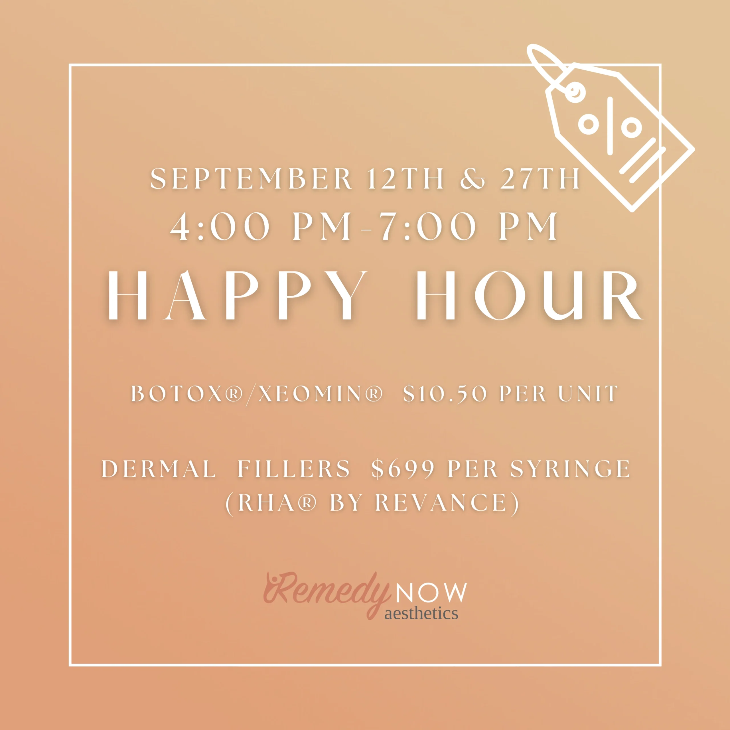 Happy Hour - September 12th & 27th 5:00 PM 7:00 PM 